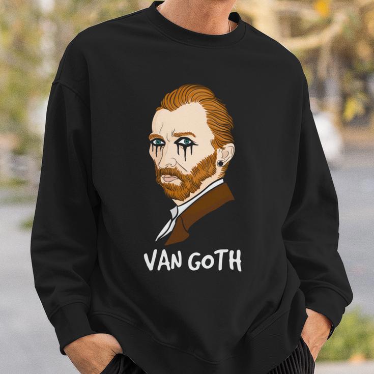 ゴッホ ゴス ポートレート ダーク 美術史 駄洒落ゴシック ユーモア 長袖tシャツ スウェットシャツ 彼への贈り物