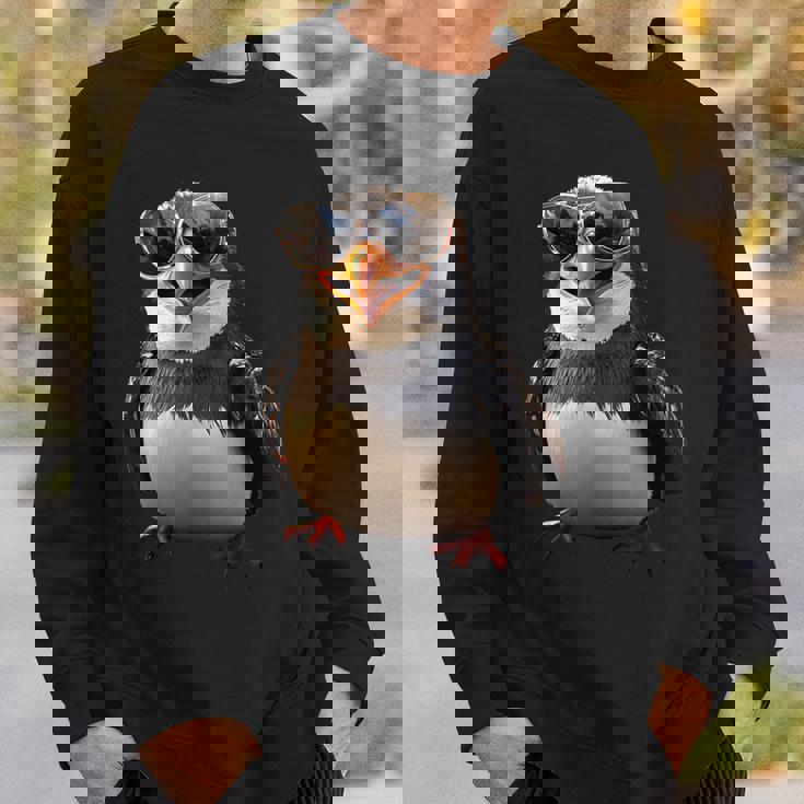 サングラスをかけたペンギン アニマル・フレンド ラブ・キュート・ペンギン スウェットシャツ 彼への贈り物