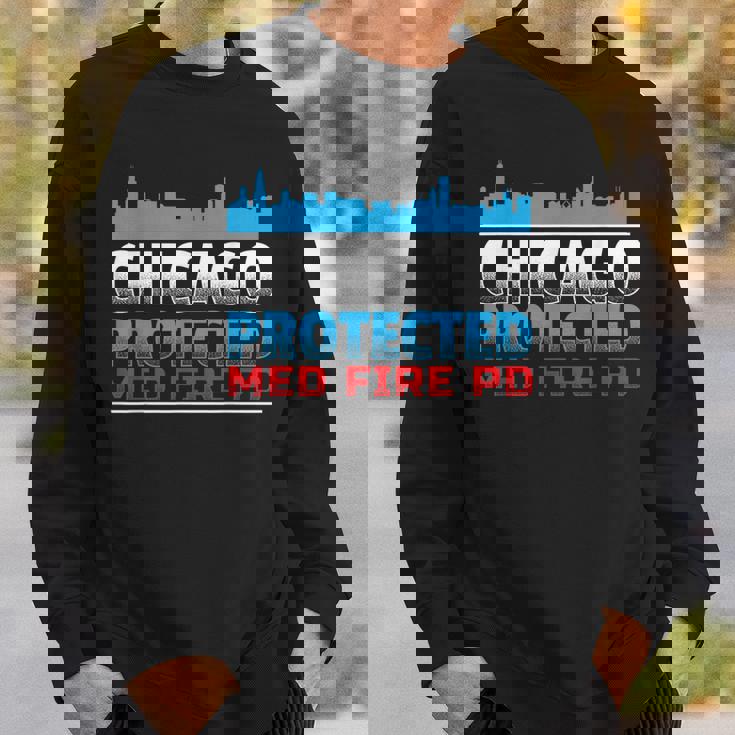 シカゴ・プロテクテッド Med Fire Pd シカゴファン向け スウェットシャツ 彼への贈り物