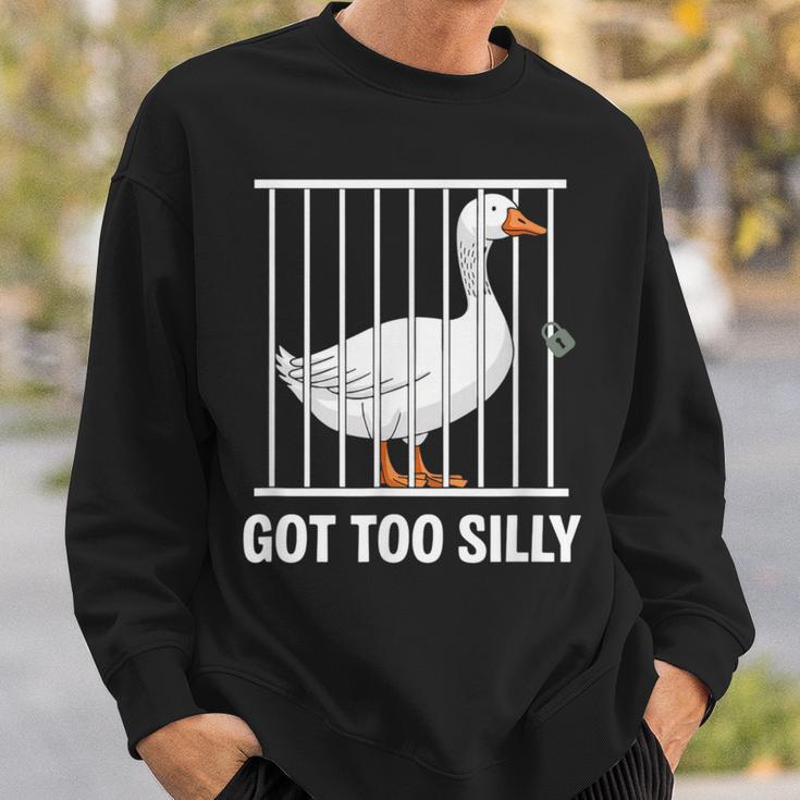 シリー・グースtシャツバカになりすぎた スウェットシャツ 彼への贈り物
