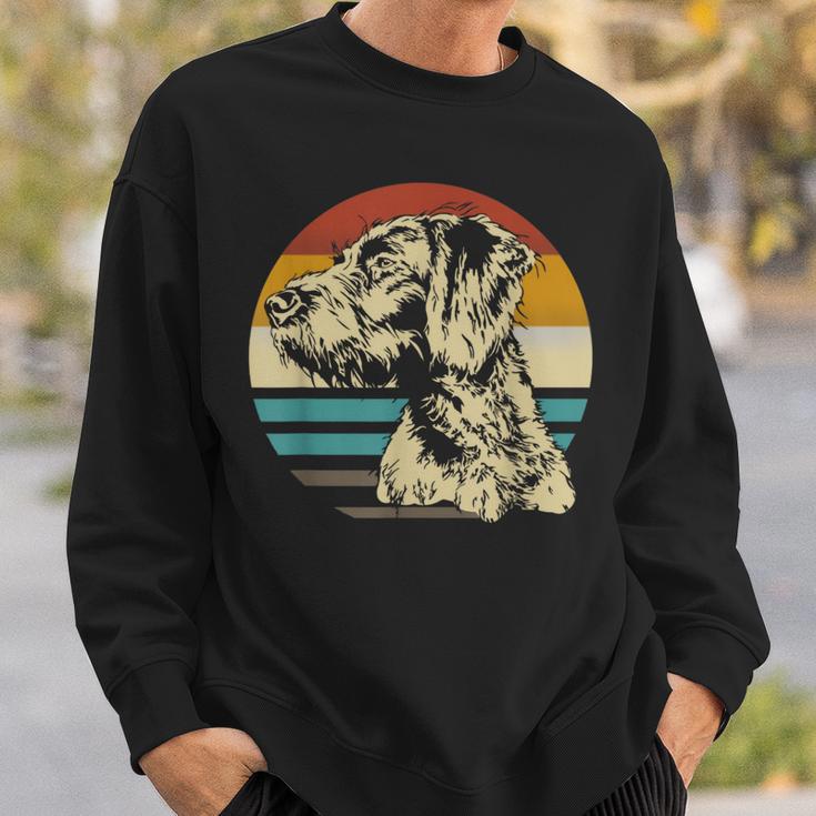ジャーマンワイヤーヘアードハンター 犬の頭 あごひげ レトロ スウェットシャツ 彼への贈り物