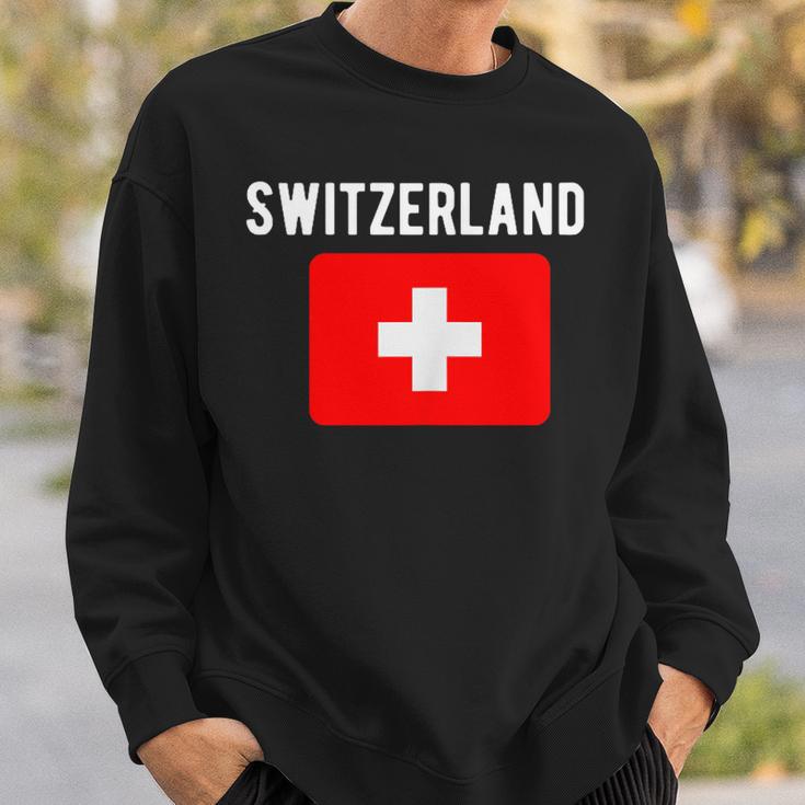 スイス国旗 スイス国地図フラッグ スウェットシャツ 彼への贈り物