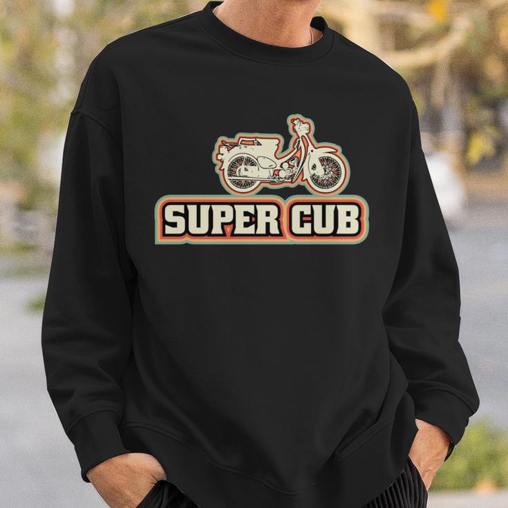 スーパーカブc100 原付バイク レトロジャパン 長袖tシャツ スウェットシャツ 彼への贈り物