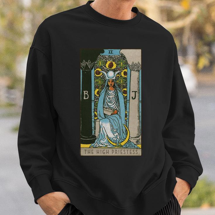 タロットカード The High Priestess ビンテージカード2 長袖tシャツ スウェットシャツ 彼への贈り物