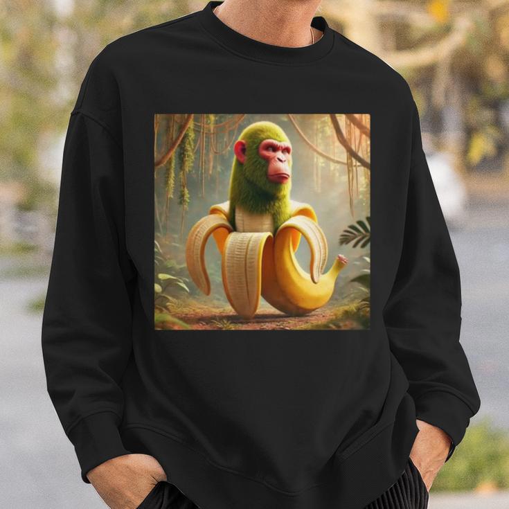 チンパンジーニ バナニーニ 長袖tシャツ スウェットシャツ 彼への贈り物