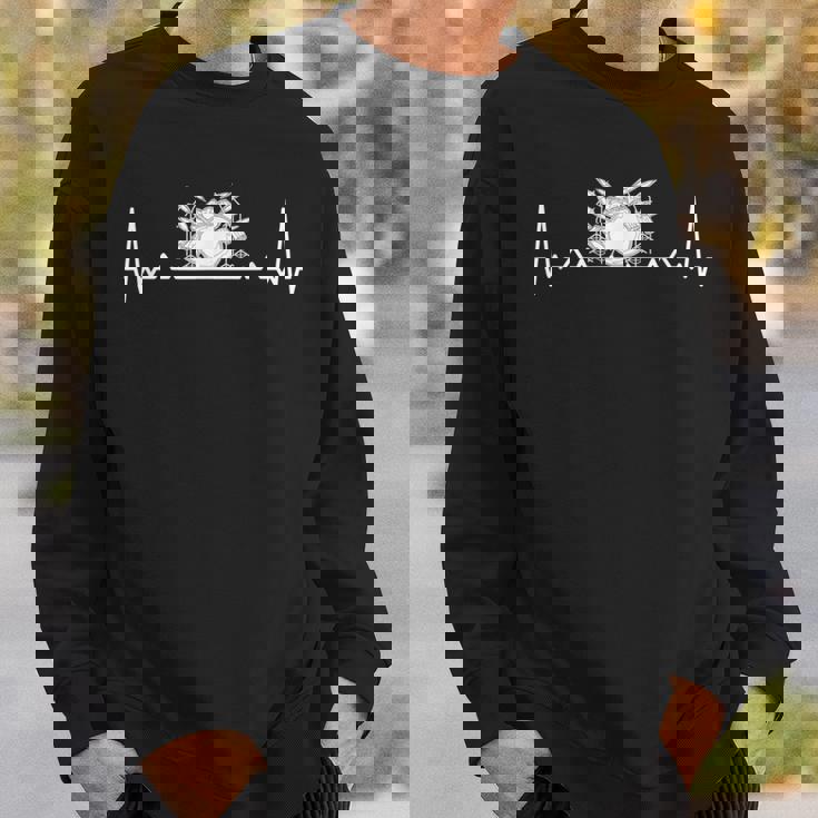 ドラムセット I ドラムセット ドラムスティック ドラムモチーフ スウェットシャツ 彼への贈り物