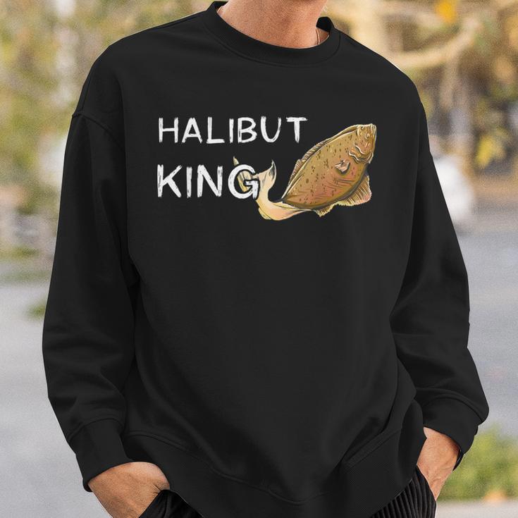 メンズ ハリバット 王様キャッチ おかしな釣り 漁師 ハリブット 魚 スウェットシャツ 彼への贈り物