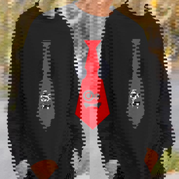 ハロウィン ネクタイ 漫画 モンスター 赤 面白い スウェットシャツ 彼への贈り物