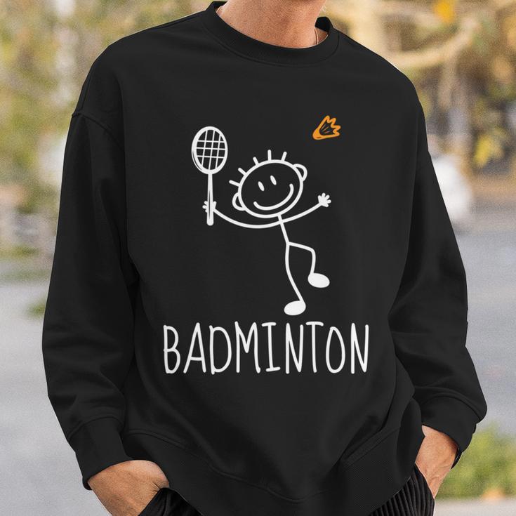 バドミントンプレーヤー バドミントンラケット シャトルコック バーディースポーツ 長袖tシャツ スウェットシャツ 彼への贈り物