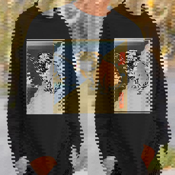 パグ 犬 面白いtシャツ イヌ 釣り メンズ おもしろ 面白い 服 おもしろグッズ 文字tシャツ ネタ 海釣り 川釣り スウェットシャツ 彼への贈り物