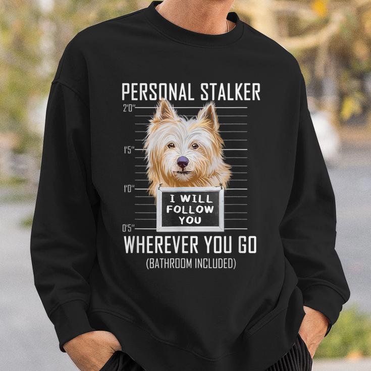 パーソナルストーカー犬ノーリッチテリア私はあなたに従います Norwich Terrier Dog スウェットシャツ 彼への贈り物