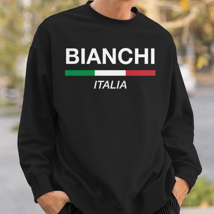 ビアンキ イタリア 家族名 イタリア 国旗 長袖tシャツ スウェットシャツ 彼への贈り物