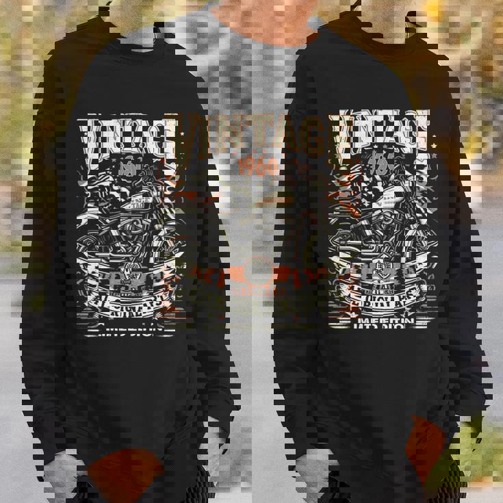ビンテージ 1960 1960年生まれ 64歳の誕生日 バイクバイカー 長袖tシャツ スウェットシャツ 彼への贈り物