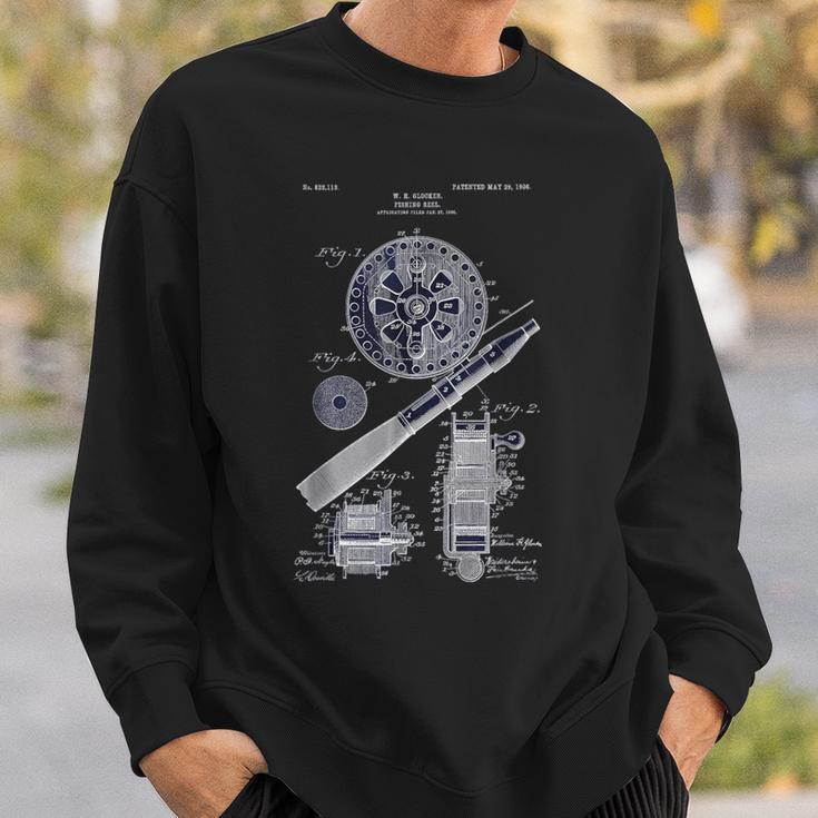 フライフィッシングシャツ ヴィンテージ 特許 描画 父の日 スウェットシャツ 彼への贈り物
