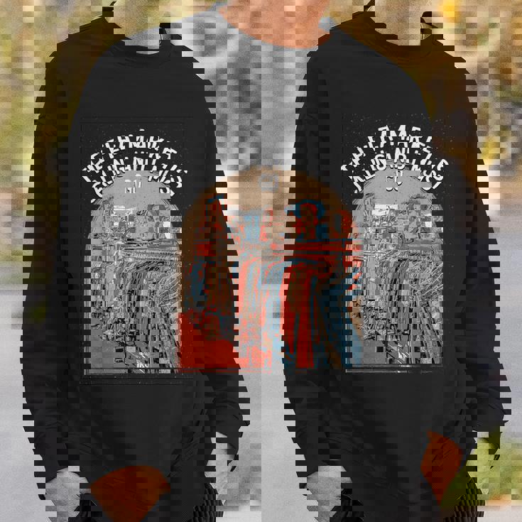 フリーマーケットは古着屋をよこす愛好家を呼んでいます スウェットシャツ 彼への贈り物