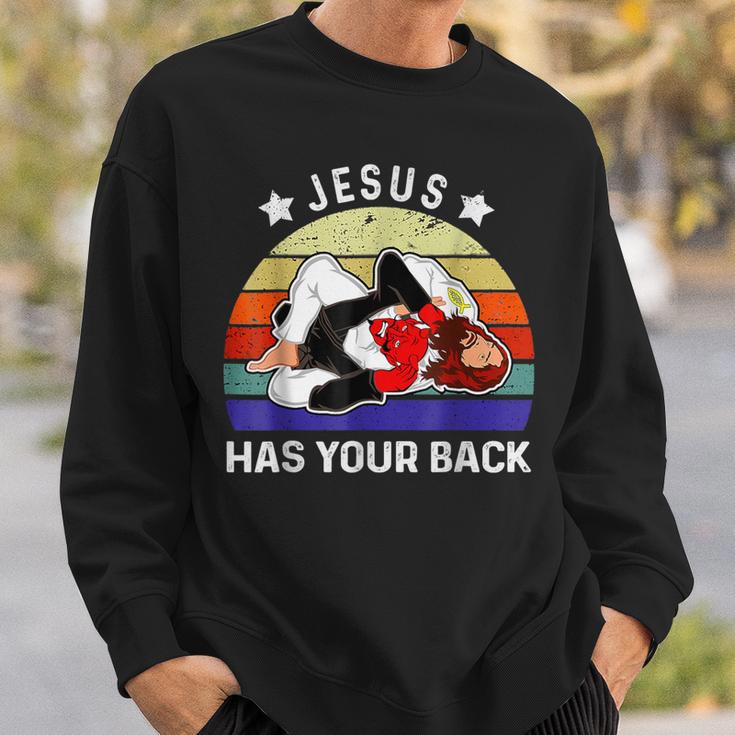 ブラジリアン柔術 Jesus Has Your Back スウェットシャツ 彼への贈り物