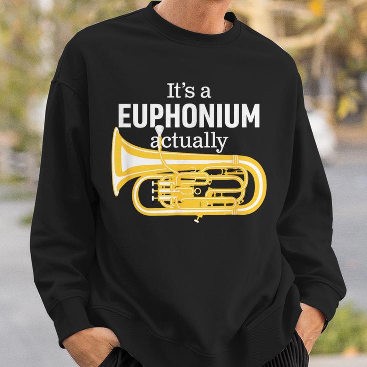 ブラスバンドのユーフォニアム奏者のための面白いユーフォニアムジョーク「 Euphonium Humour 」 スウェットシャツ 彼への贈り物