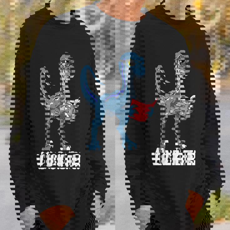 ベロシアダー ベロキラプトル 恐竜 読書 本好き スウェットシャツ 彼への贈り物