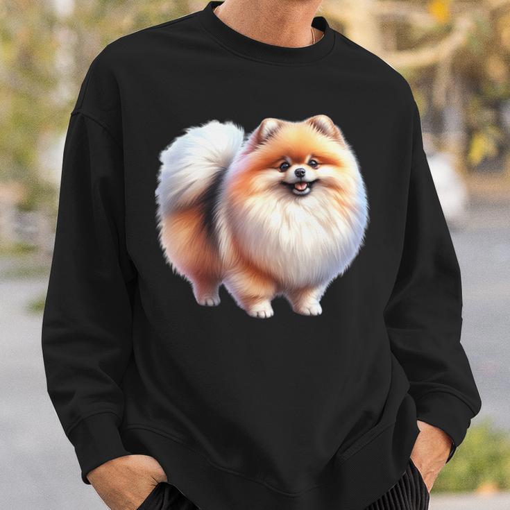 ポメラニアン犬 長袖tシャツ スウェットシャツ 彼への贈り物