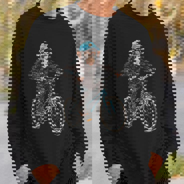 モンキー ライディング バイク ヴィンテージ 自転車 バイカー エイプ チンパンジー スウェットシャツ 彼への贈り物