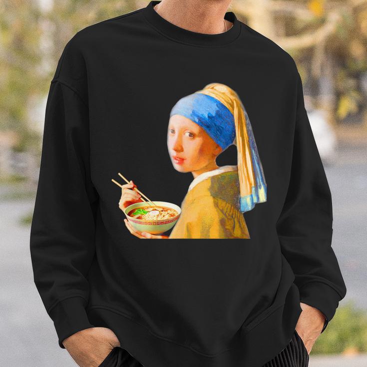ラーメン 面白いtシャツ おもしろ ネタ フェルメール メンズ 面白い 服 おもしろグッズ グルメ 食べ物 スウェットシャツ 彼への贈り物