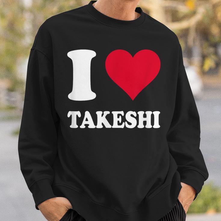 レッドハート I Love Takeshi スウェットシャツ 彼への贈り物