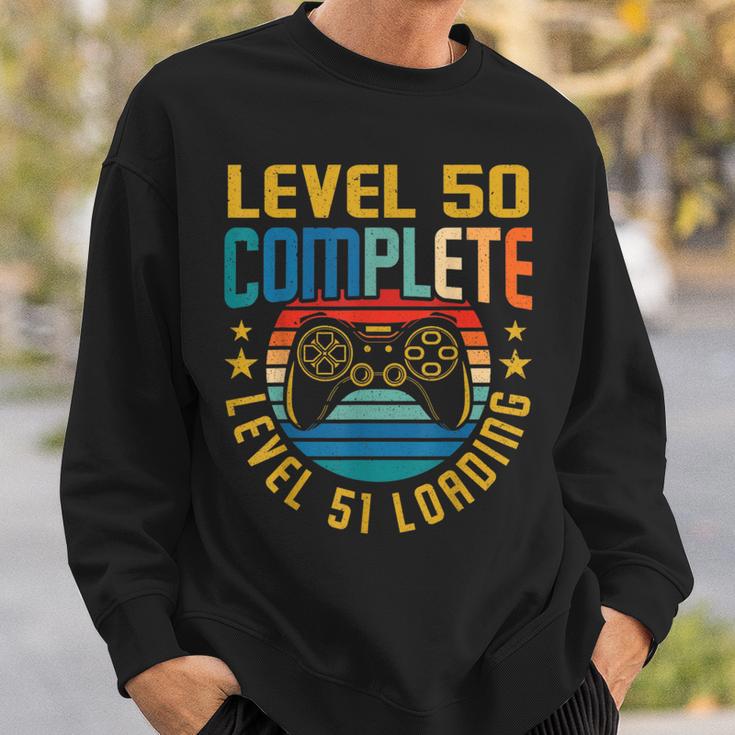 レベル50 コンプリートレベル51 ローディング 50歳の誕生日 ビデオゲーマー スウェットシャツ 彼への贈り物