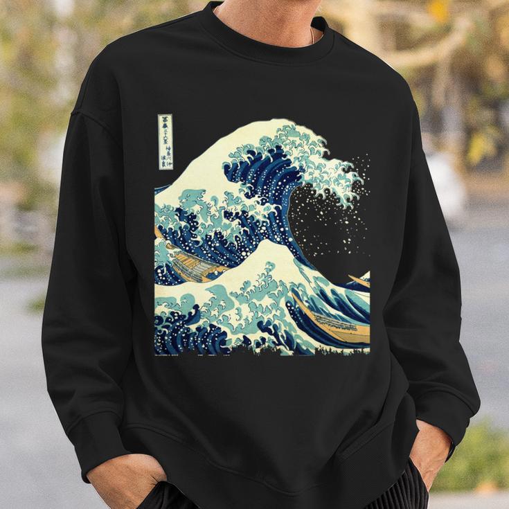 大波 葛飾北斎 名画 おしゃれ 長袖tシャツ スウェットシャツ 彼への贈り物
