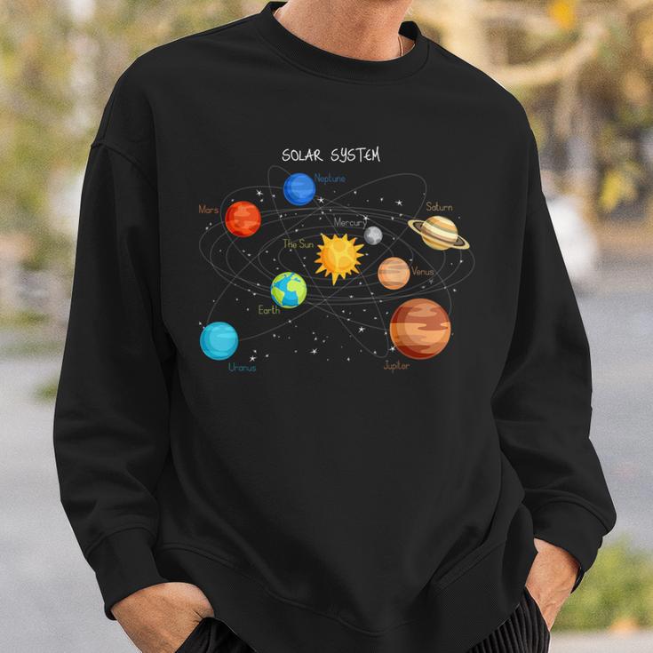 太陽系 太陽と惑星 宇宙 天文学 キッズギフト スウェットシャツ 彼への贈り物