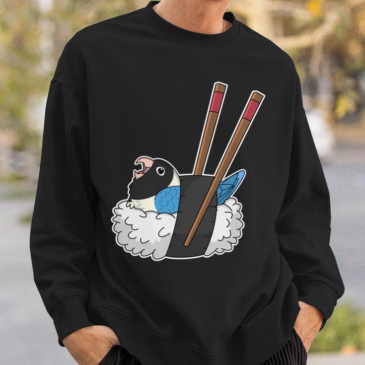 寿司ロール オウム I Kawaii Food I Blue-Masked Lovebird 長袖tシャツ スウェットシャツ 彼への贈り物
