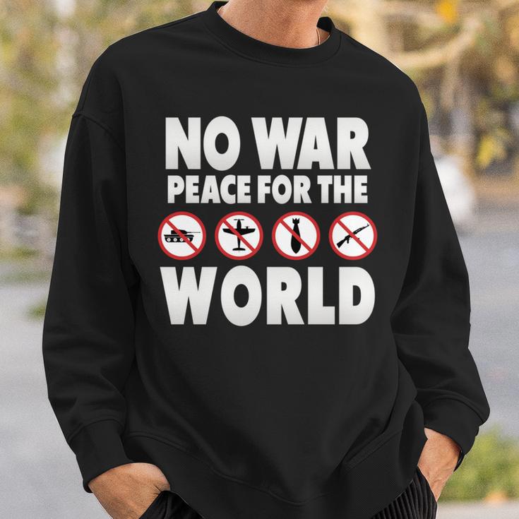 戦争禁止、平和、反戦、戦争禁止 長袖tシャツ スウェットシャツ 彼への贈り物