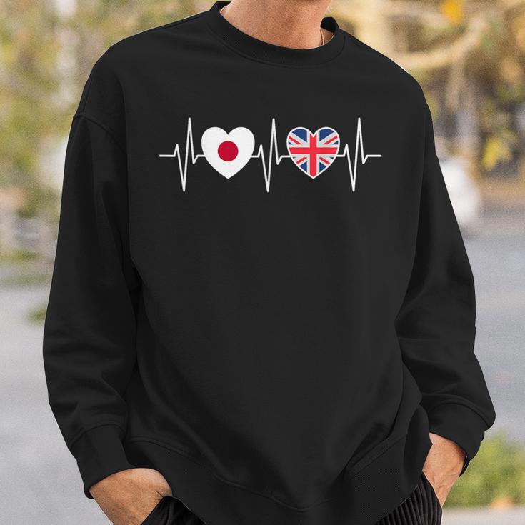 日本とイギリス イギリスの国旗 国旗 スウェットシャツ 彼への贈り物