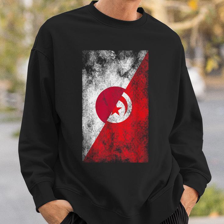 日本チュニジア国旗 日本のチュニジア。 スウェットシャツ 彼への贈り物
