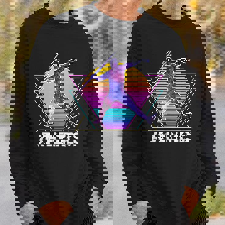 陸上競技 やり投げ スポーツ レトロ ヴィンテージaporwave 90 年代 スウェットシャツ 彼への贈り物