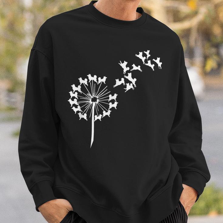 面白いtシャツ 柴犬 タンポポ イヌ わんこ メンズ 犬好き グッズ かわいい おもしろ 面白い 服 ネタ スウェットシャツ 彼への贈り物