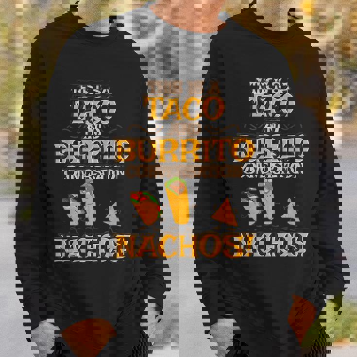 面白いタコス ナチョス ブリトー メキシコ料理 タコス スウェットシャツ 彼への贈り物