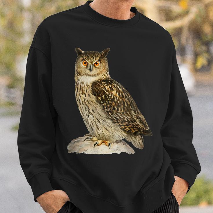 鳥 面白いtシャツ フクロウ ミミズク バードウォッチング 服 メンズ おもしろ グッズ 面白い おしゃれ スウェットシャツ 彼への贈り物