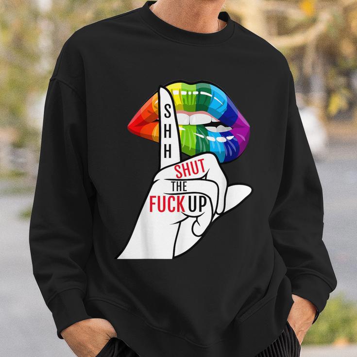 黙ってろよ Lgbtq スウェットシャツ 彼への贈り物