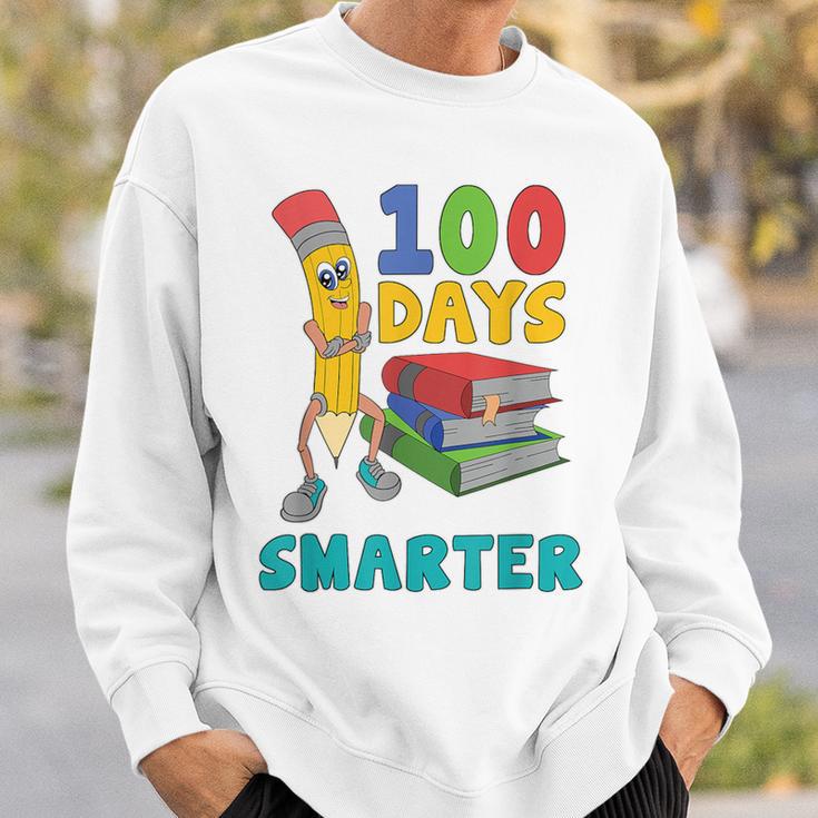 100 Days Smarter Teacher Student Books 100th Day Of School For Men Women Kids Sweatshirt Gifts for Him