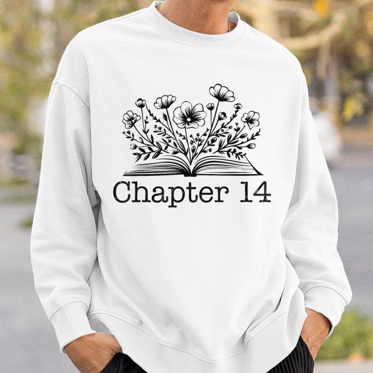 14th Birthday Chapter 14 Reading Book Lover Bookworm Girls Sweatshirt Gifts for Him