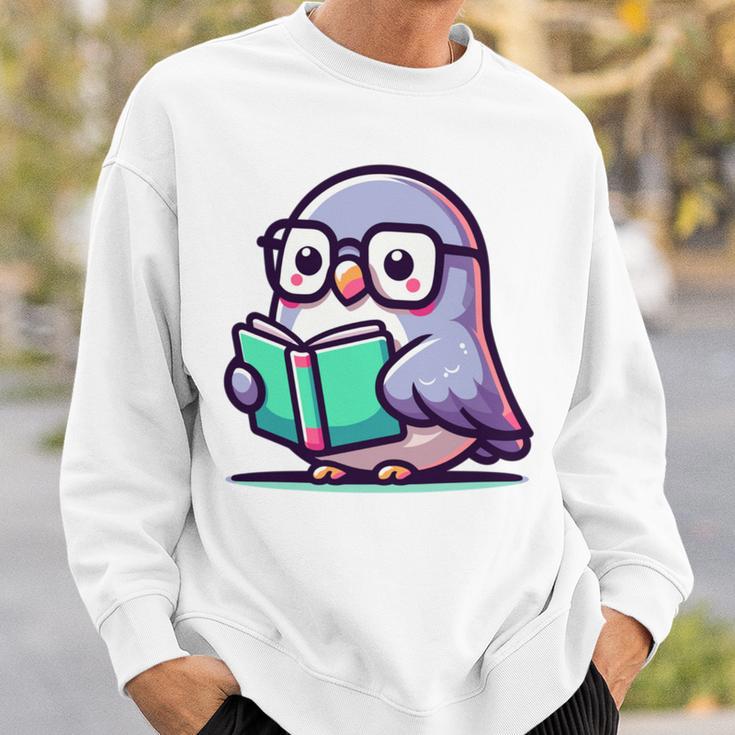 Adorable Book Lover Pigeon With Reading Glasses Cute Sweatshirt Gifts for Him Adorable Book Lover Pigeon With Reading Glasses Cute Sweatshirt Gifts for Him