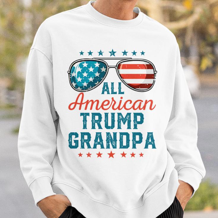 All American Trump Grandpa 4Th Of July Usa Sunglasses Performance Sweatshirt Gifts for Him