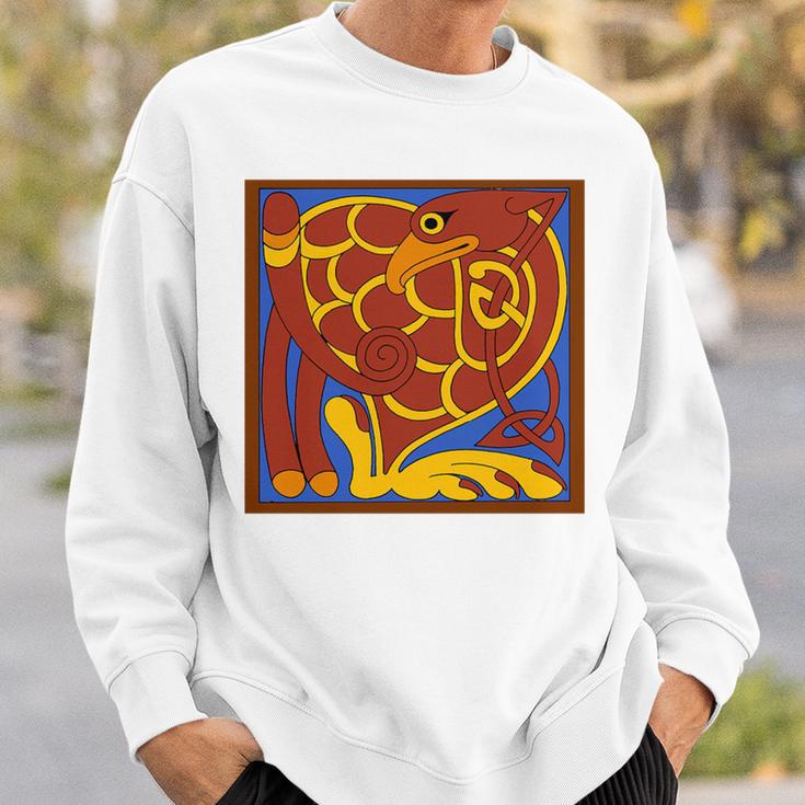 Book Of Kells Celtic Knot Medieval Bird Premium Tri-Blend Sweatshirt Gifts for Him