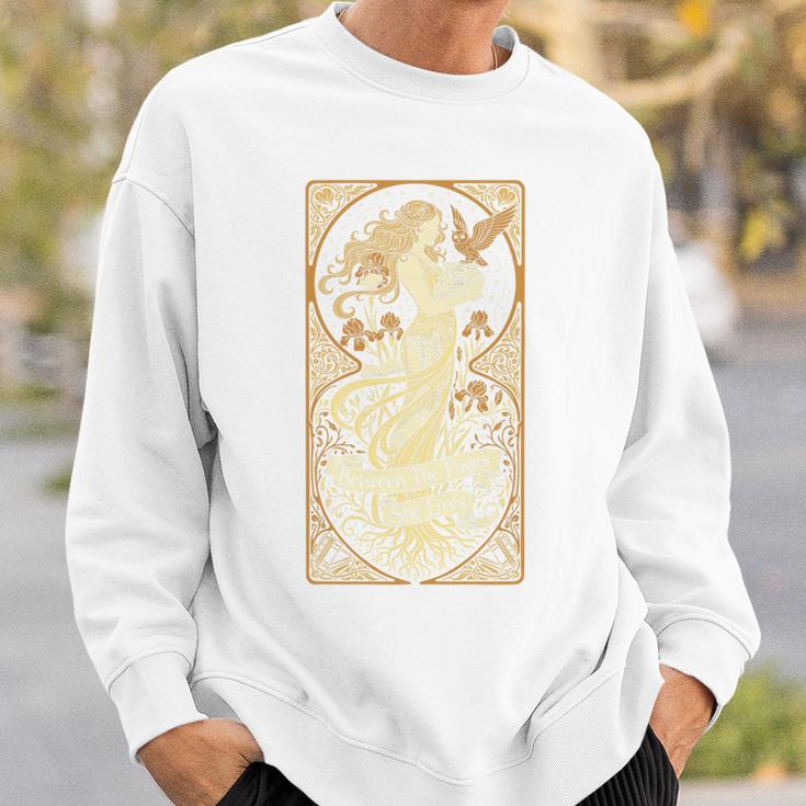 Book Lover Girl Librarian Between The Pages She Lives Premium Tri-Blend Sweatshirt Gifts for Him