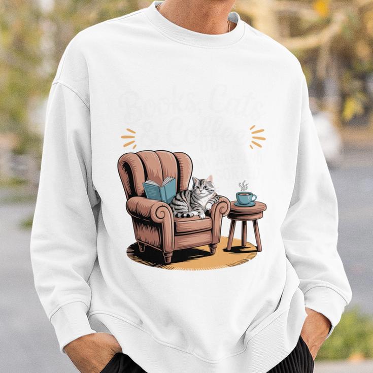 Book Lovers Cats Sweatshirt Gifts for Him