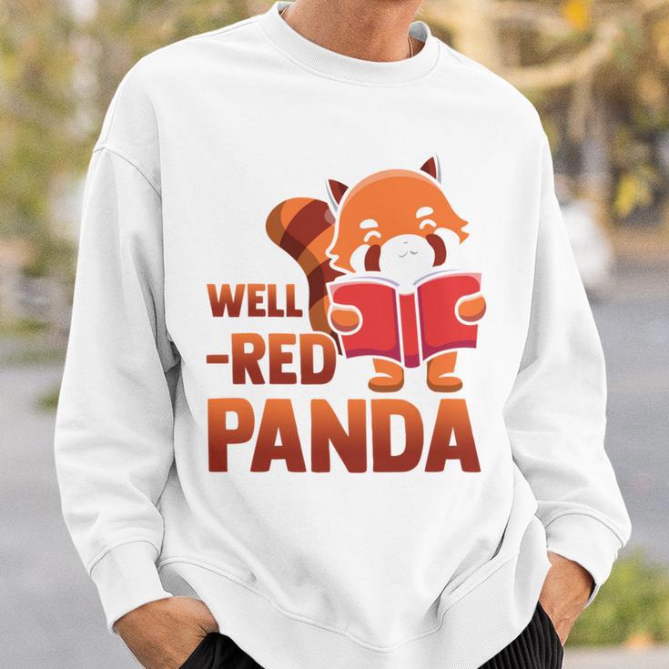 Book Nerd Well Red Panda Cute Bear Book Nerd Zookeeper Sweatshirt Gifts for Him