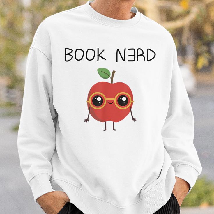 Book Nerd Teacher Apple Backwards E For Men Women Kids Sweatshirt Gifts for Him