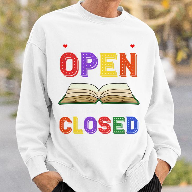 If My Book Is Open Your Mouth Is Closed Reading Books Performance Sweatshirt Gifts for Him
