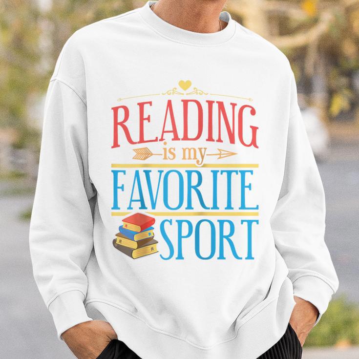 Book Reading Reading Is My Favorite Sport Raglan Baseball Tee Sweatshirt Gifts for Him