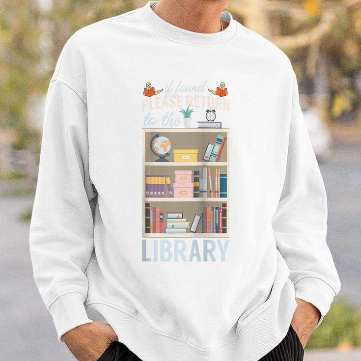 Book Reading If Found Please Return To Library Raglan Baseball Tee Sweatshirt Gifts for Him